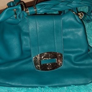 Teal with gold accent bag!
